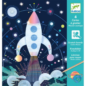 DJECO Scratch Cards - Cosmic Mission KIDS (5+ Yrs) - Zabecca Living