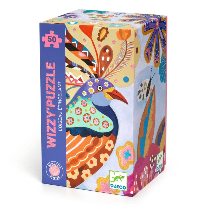 DJECO Sparkling Bird 50pc Wizzy Puzzle PRE-SCHOOL (3-5 Yrs) - Zabecca Living