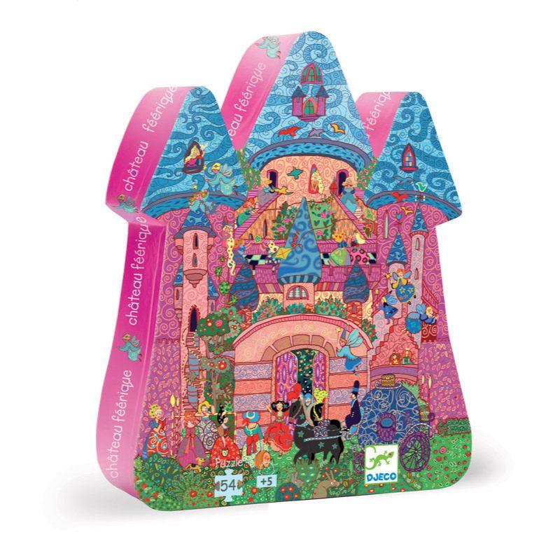 DJECO The Fairy Castle 54pc Silhouette Puzzle PRE-SCHOOL (3-5 Yrs) - Zabecca Living
