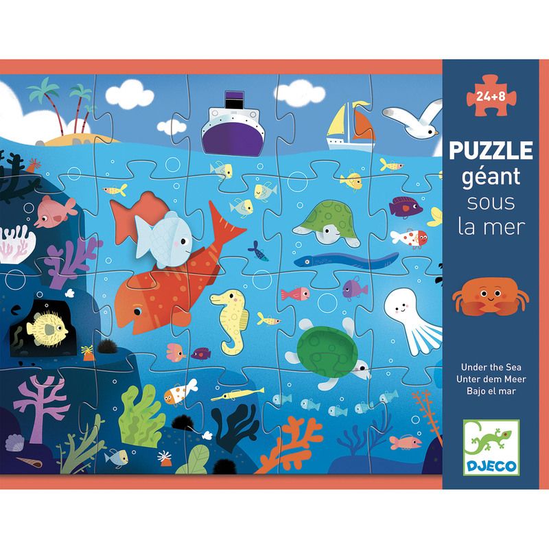 DJECO Under the Sea 32pc Giant Puzzle PRE-SCHOOL (3-5 Yrs) - Zabecca Living