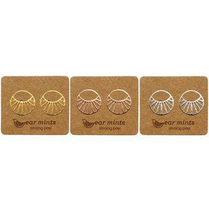 EAR MINTS Brushed Line Filigree Earrings Earrings - Zabecca Living