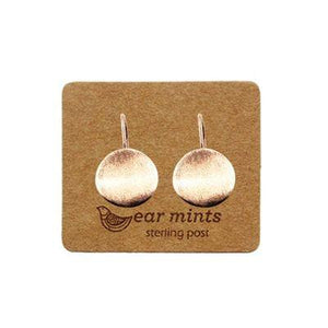 EAR MINTS Brushed Wave Circle Hook Earring Earrings ROSE GOLD - Zabecca Living