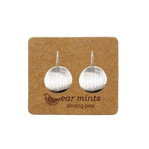 EAR MINTS Brushed Wave Circle Hook Earring Earrings SILVER - Zabecca Living