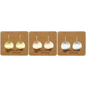 EAR MINTS Brushed Wave Circle Hook Earring Earrings - Zabecca Living