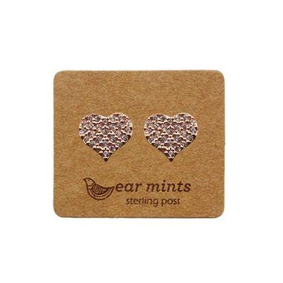 EAR MINTS Cubic Heart Earrings Earrings ROSE GOLD - Zabecca Living