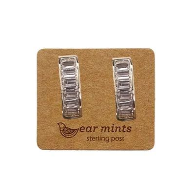 EAR MINTS Cubic Hoops Earrings Clear Earrings - Zabecca Living