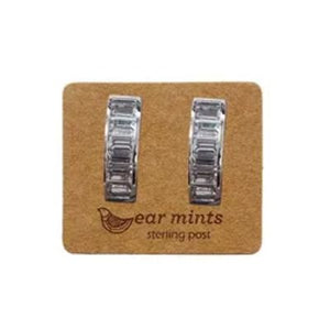 EAR MINTS Cubic Hoops Earrings Clear Earrings - Zabecca Living