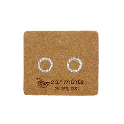 EAR MINTS Cubic Open Circle Earrings Earrings SILVER - Zabecca Living