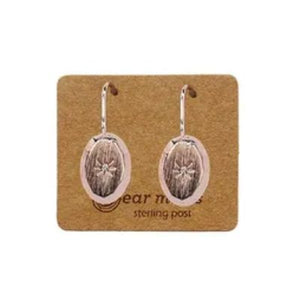 EAR MINTS Cubic Oval Star FH Clear Earrings Earrings - Zabecca Living