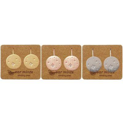EAR MINTS Cubic Starburst Disc Hook Earrings Earrings - Zabecca Living