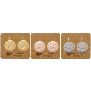 EAR MINTS Cubic Starburst Disc Hook Earrings Earrings - Zabecca Living