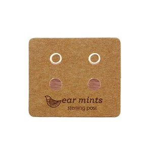 EAR MINTS Flat Mini Circle Set of 2 Earrings Earrings ROSE GOLD - Zabecca Living