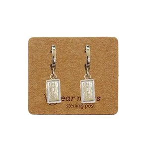 EAR MINTS Rect With Border Huggie Earrings Earrings - Zabecca Living