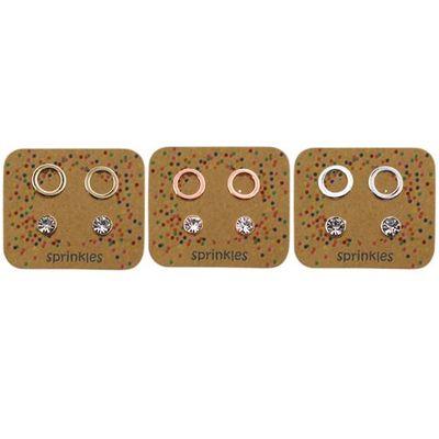 EAR MINTS Sprinkles Open Circle/Stud - Clear Earrings - Zabecca Living