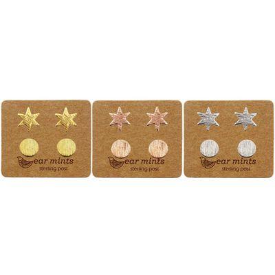 EAR MINTS Star & Circle Set of 2 Earrings Earrings - Zabecca Living
