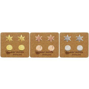 EAR MINTS Star & Circle Set of 2 Earrings Earrings - Zabecca Living