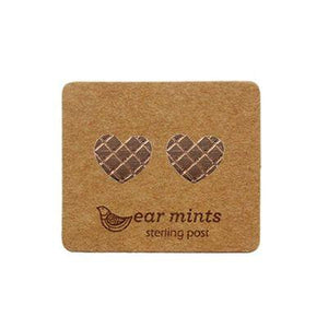 EAR MINTS Textured Heart Earrings Earrings ROSE GOLD - Zabecca Living
