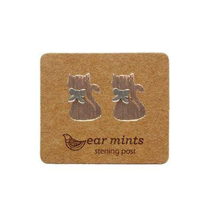 EAR MINTS Two Tone Cat Earrings Earrings ROSE GOLD - Zabecca Living