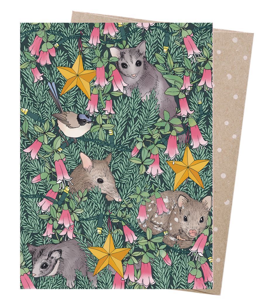 EARTH GREETINGS Christmas Card - Bush Baby Christmas Christmas Card - Zabecca Living