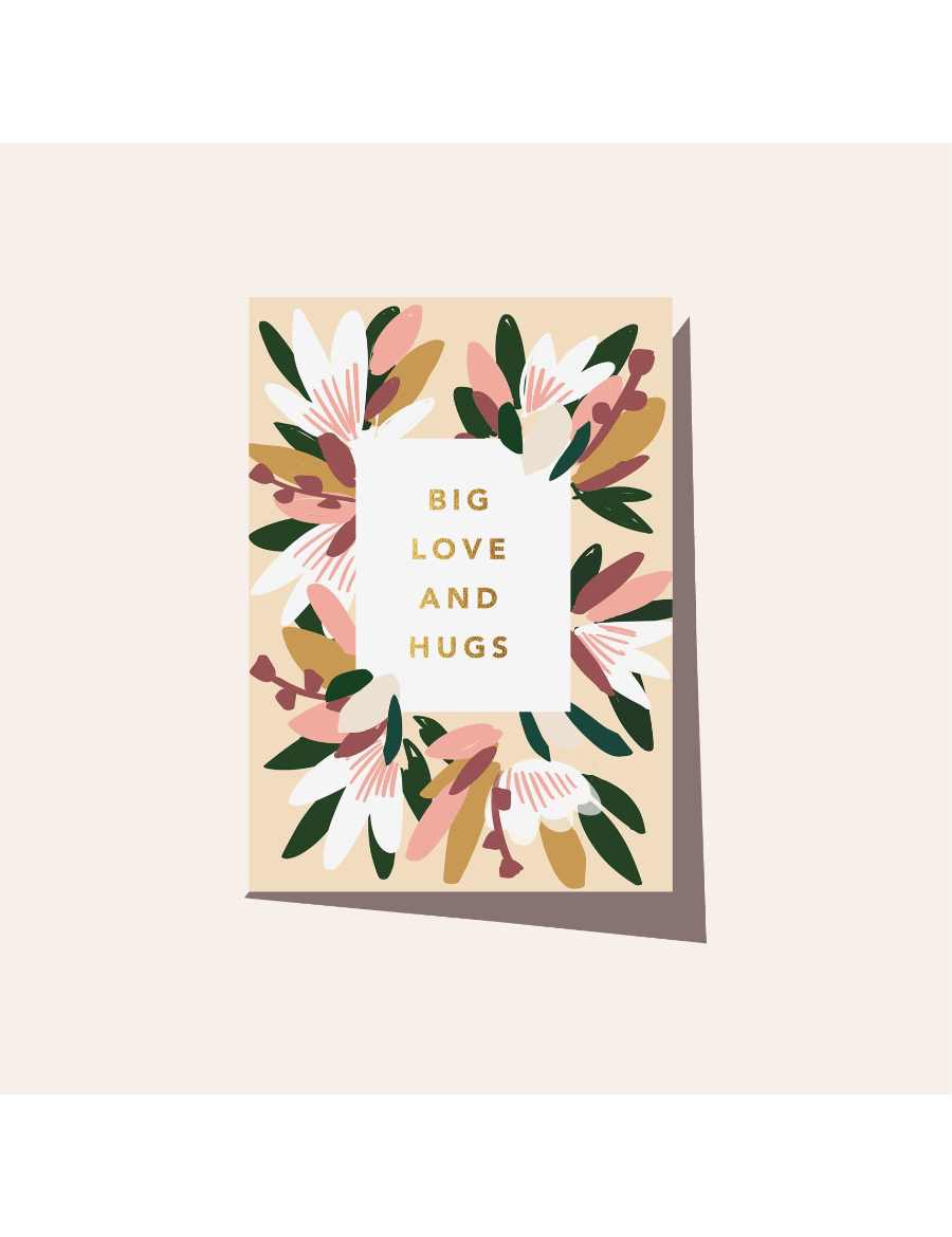 ELM PAPER Greeting Card - Flower Love and Hugs Mother's Day Card - Zabecca Living
