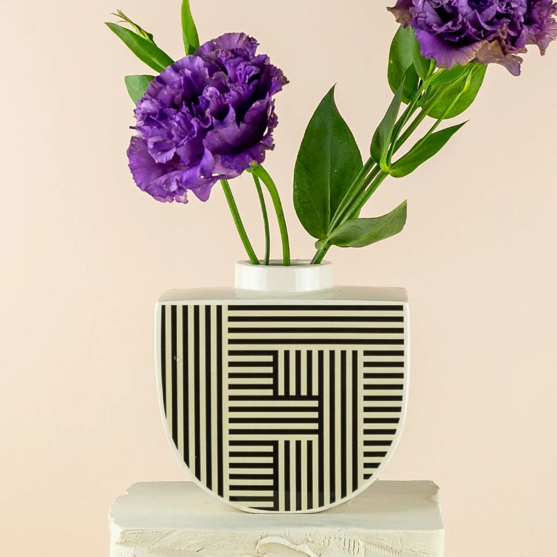 ERIN LIGHTFOOT Boat Vase - Lines VASE - Zabecca Living
