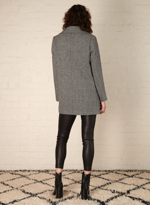 ESMAEE Asher Blazer - Black/White Twill JACKET - Zabecca Living