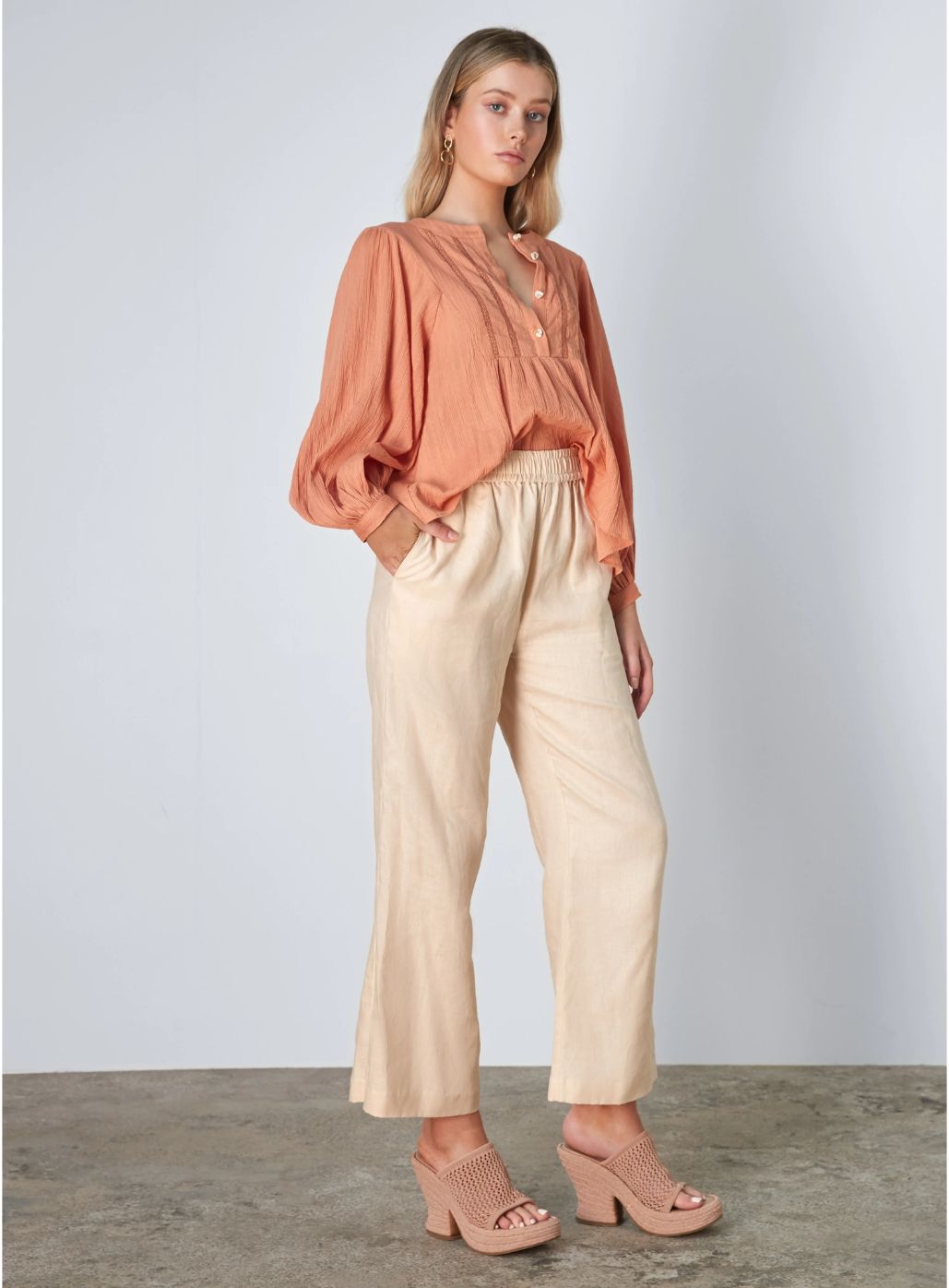 ESMAEE Dune Blouse - Papaya Shirts & Blouses - Zabecca Living