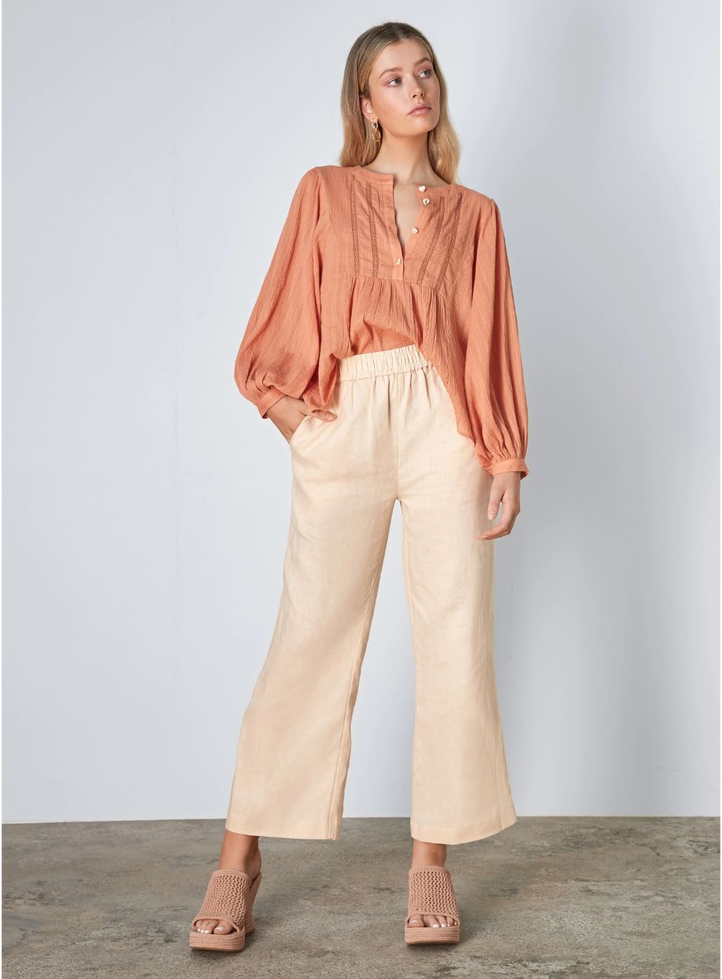 ESMAEE Dune Blouse - Papaya Shirts & Blouses - Zabecca Living