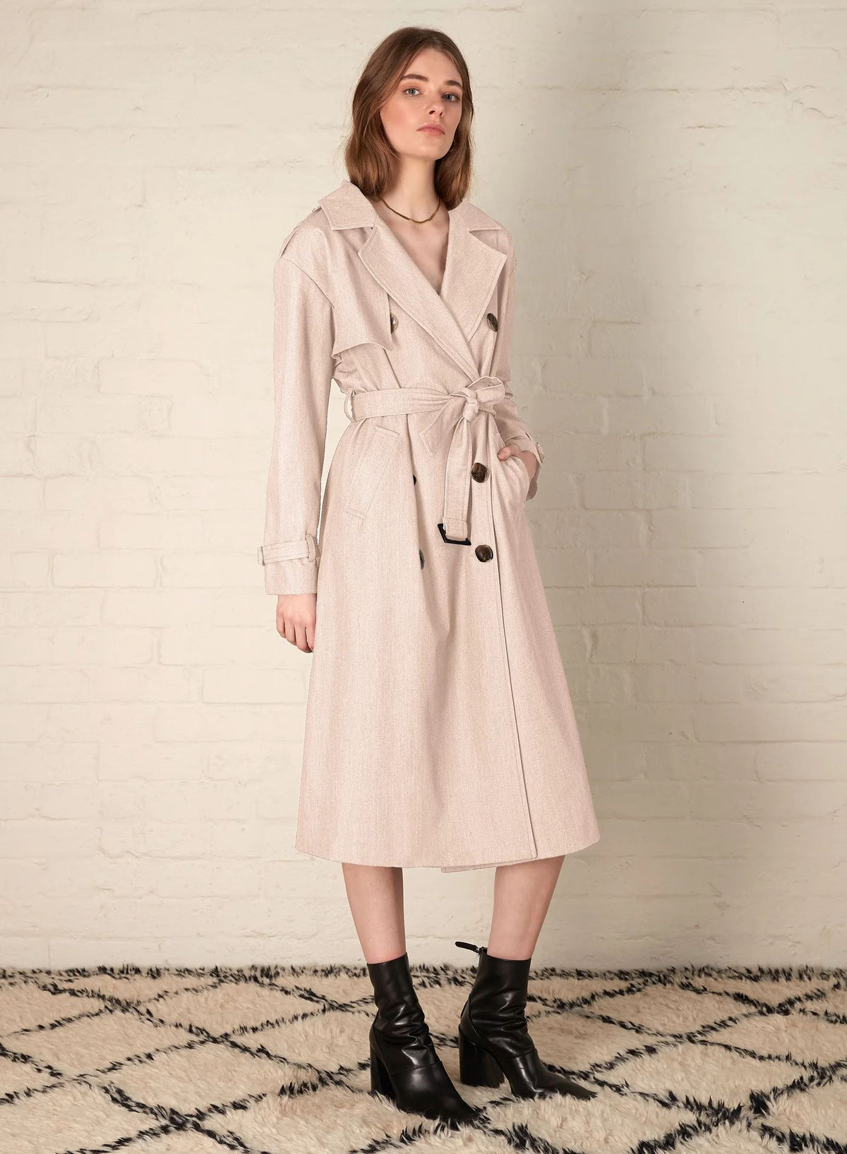 ESMAEE Parker Trench Coat - Wheat Coat - Zabecca Living
