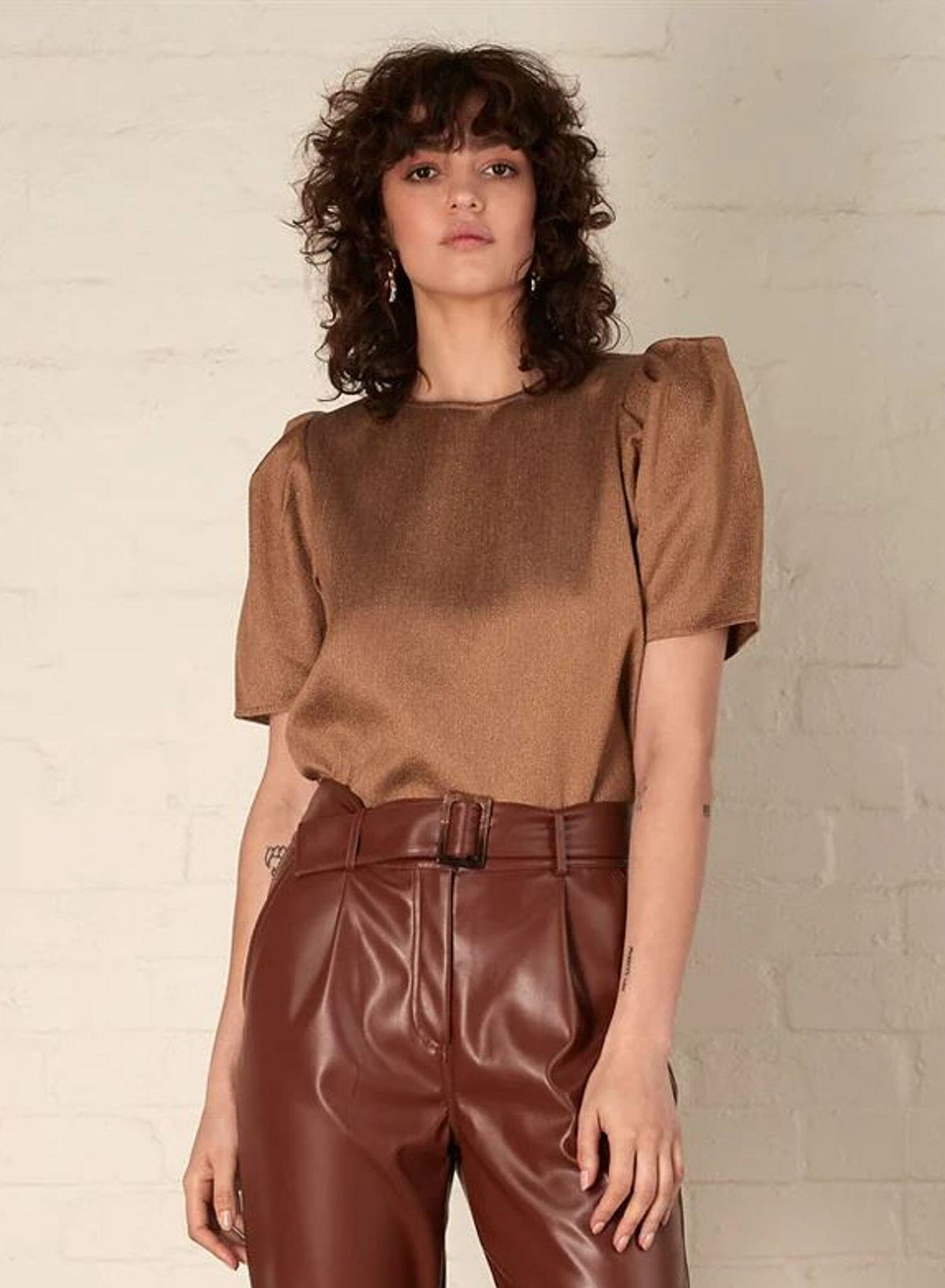 ESMAEE Radiance Blouse - Bronze Shirts & Blouses - Zabecca Living