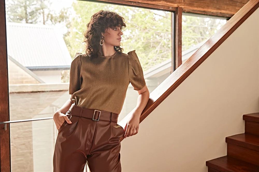 ESMAEE Radiance Blouse - Bronze Shirts & Blouses - Zabecca Living