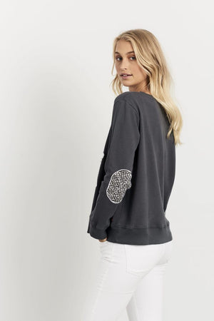 EST 1971 Zebra Star Windy Sweatshirt - Coal Sweaters - Zabecca Living