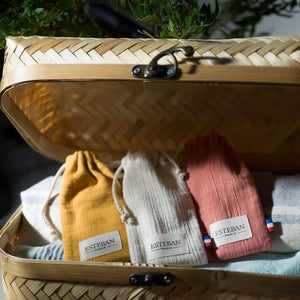 ESTEBAN Perfumed Ceramic Tile in Linen Pouch - Teck & Tonka AIR FRESHENER - Zabecca Living