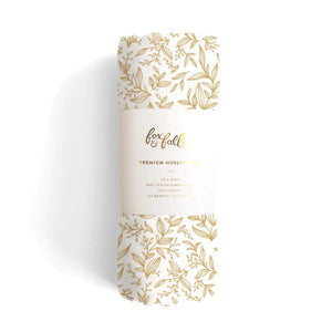 FOX & FALLOW Golden Vines Organic Muslin Wrap Swaddle BABY (0-12 Mths) - Zabecca Living