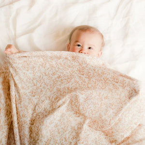 FOX & FALLOW Golden Vines Organic Muslin Wrap Swaddle BABY (0-12 Mths) - Zabecca Living