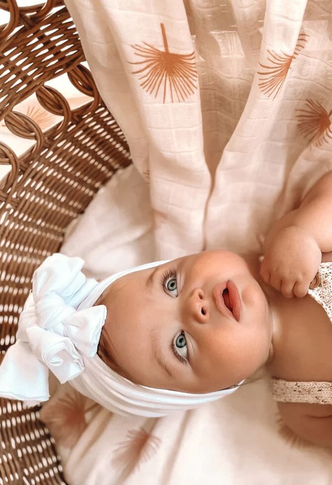 FOX & FALLOW Palmetto Organic Muslin Wrap Swaddle BABY (0-12 Mths) - Zabecca Living