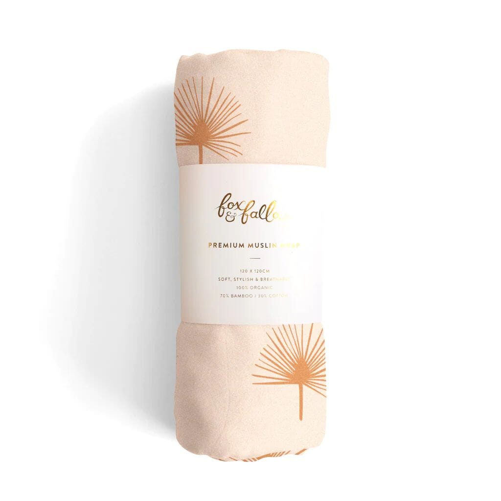FOX & FALLOW Palmetto Organic Muslin Wrap Swaddle BABY (0-12 Mths) - Zabecca Living