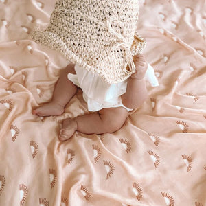 FOX & FALLOW Suns Coffee Organic Muslin Wrap Swaddle BABY (0-12 Mths) - Zabecca Living