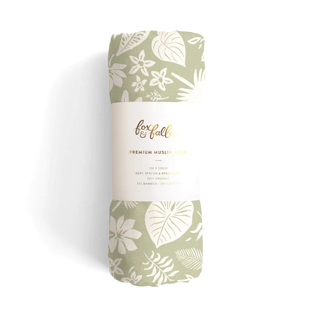 FOX & FALLOW Zanzibar Organic Muslin Wrap Swaddle BABY (0-12 Mths) - Zabecca Living