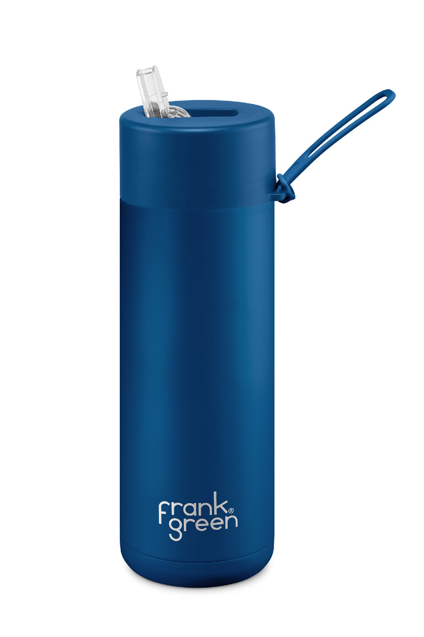 FRANK GREEN 20oz / 595ml Ceramic Reusable Bottle - Deep Ocean DRINKWARE - Zabecca Living