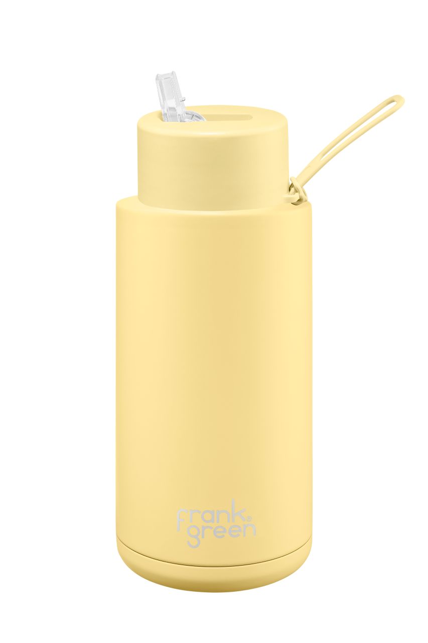 FRANK GREEN 34oz / 1000ml Ceramic Reusable Bottle - Buttermilk DRINKWARE - Zabecca Living