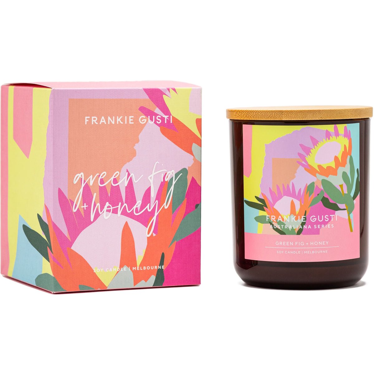 FRANKI GUSTI Australiana Candle - Green Fig & Honey CANDLE - Zabecca Living