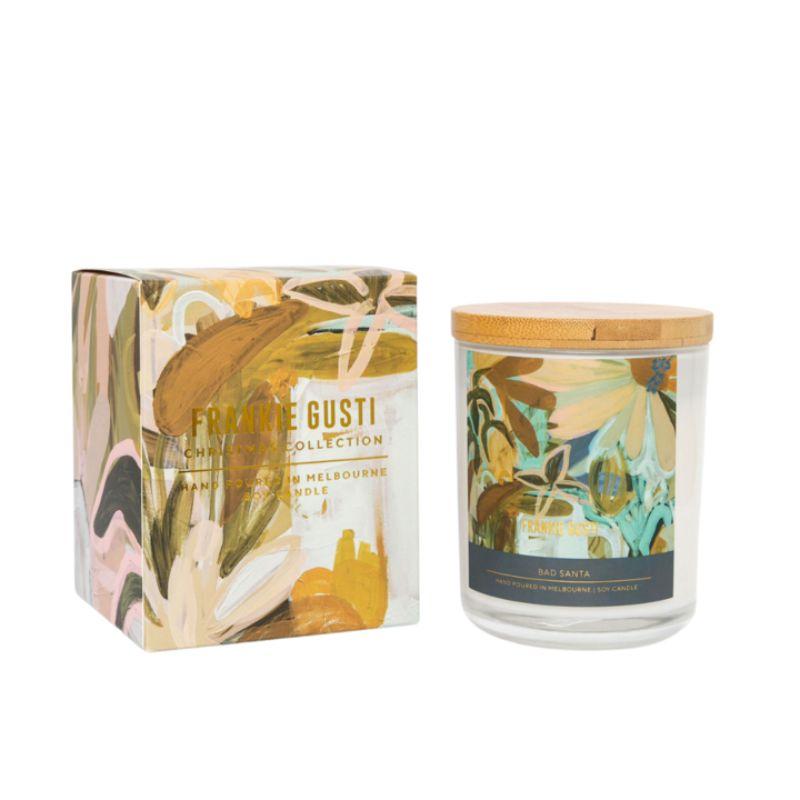 FRANKI GUSTI Christmas Artist Candle - Bad Santa CANDLE - Zabecca Living