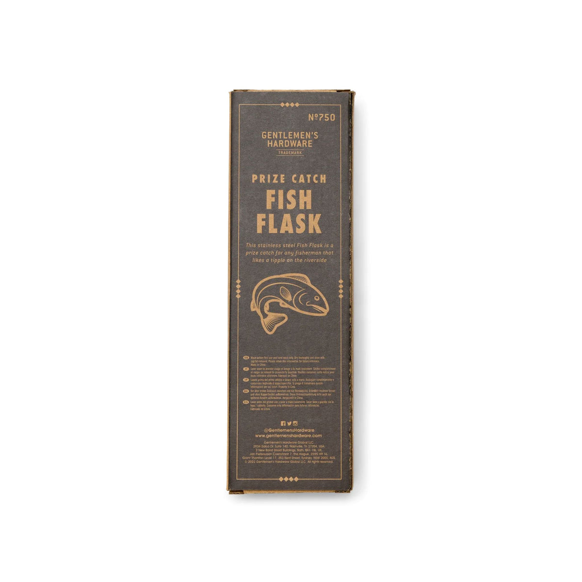 GENTLEMEN'S HARDWARE Fish Hip Flask DRINKWARE - Zabecca Living