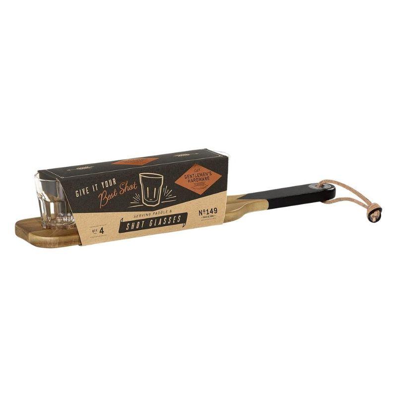 GENTLEMEN'S HARDWARE Serving Paddle & Shot Glasses DRINKWARE - Zabecca Living