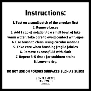 GENTLEMEN'S HARDWARE Travel Size Sneaker Cleaning Kit Mens Grooming - Zabecca Living