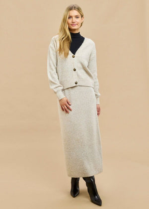 GYSETTE Paloma Knitted Cardigan - Oat Cardigan - Zabecca Living