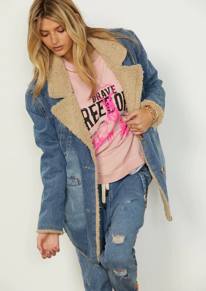 HAMMILL & CO Button Detail Jean - Stonewash JEANS - Zabecca Living