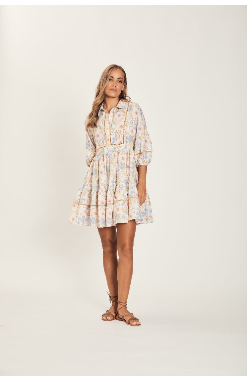 HARNI Lottie Mini Dress - Aloura Floral DRESS - Zabecca Living