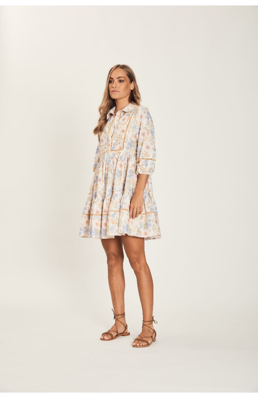 HARNI Lottie Mini Dress - Aloura Floral DRESS - Zabecca Living